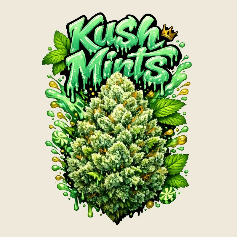 Imprimé de graffiti à la Menthe Kush Mints