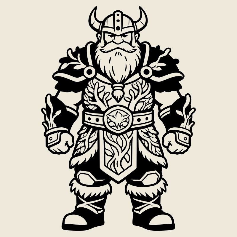Dwarf with armor