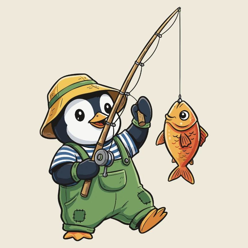 Pinguin Angler