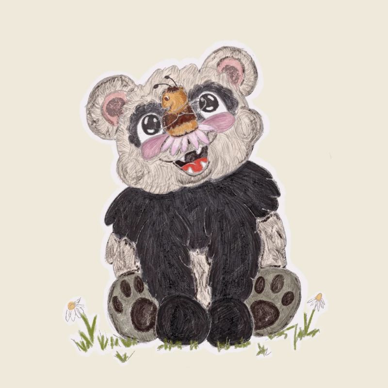 Panda et abeille
