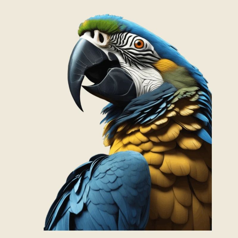 Blue Macaws Vividly Colored Tropical Birds