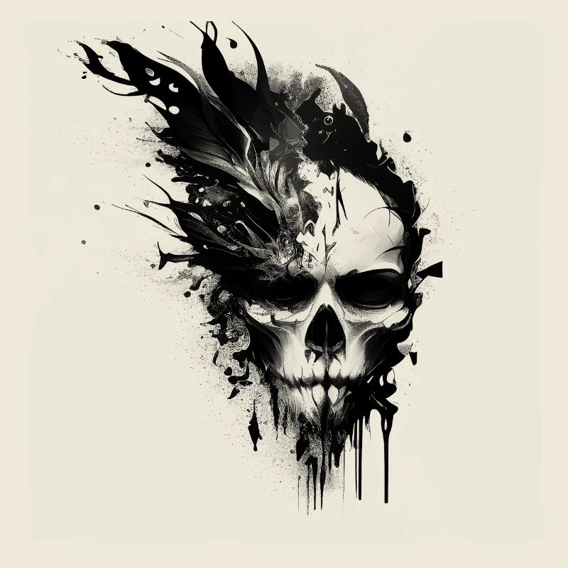 Splash crâne multicolore