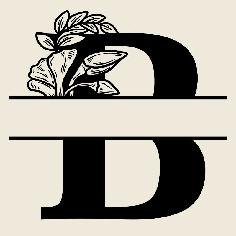 Personalized floral B letter
