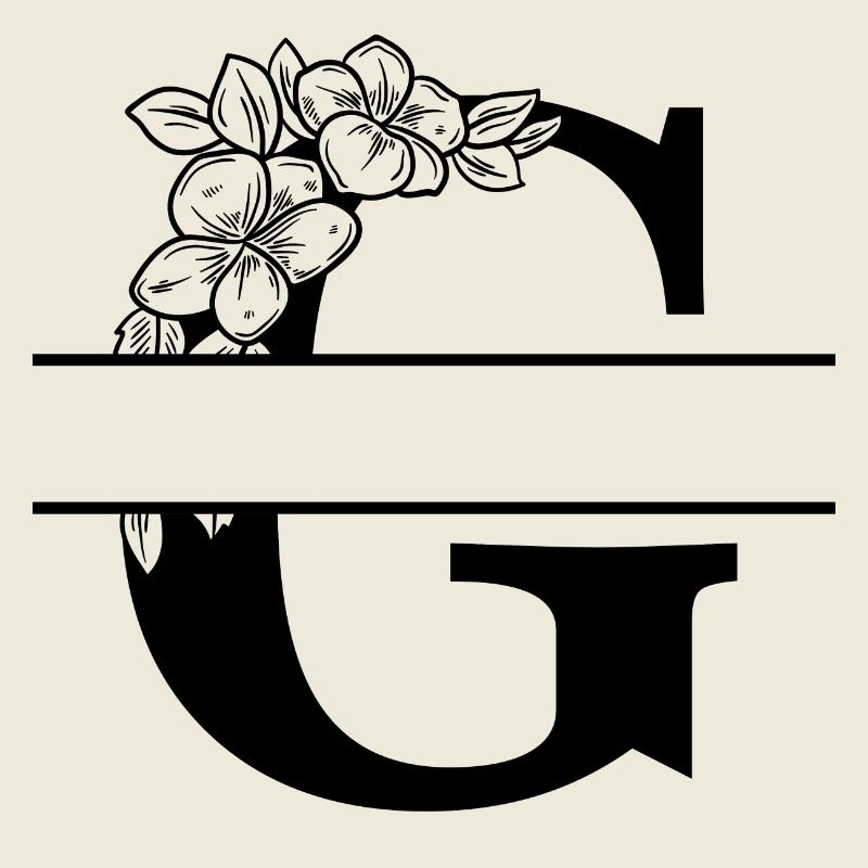 Personalisierter Blumenbuchstabe G