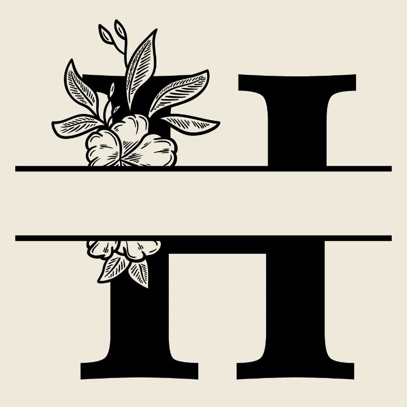 Personalisierter Blumenbuchstabe H