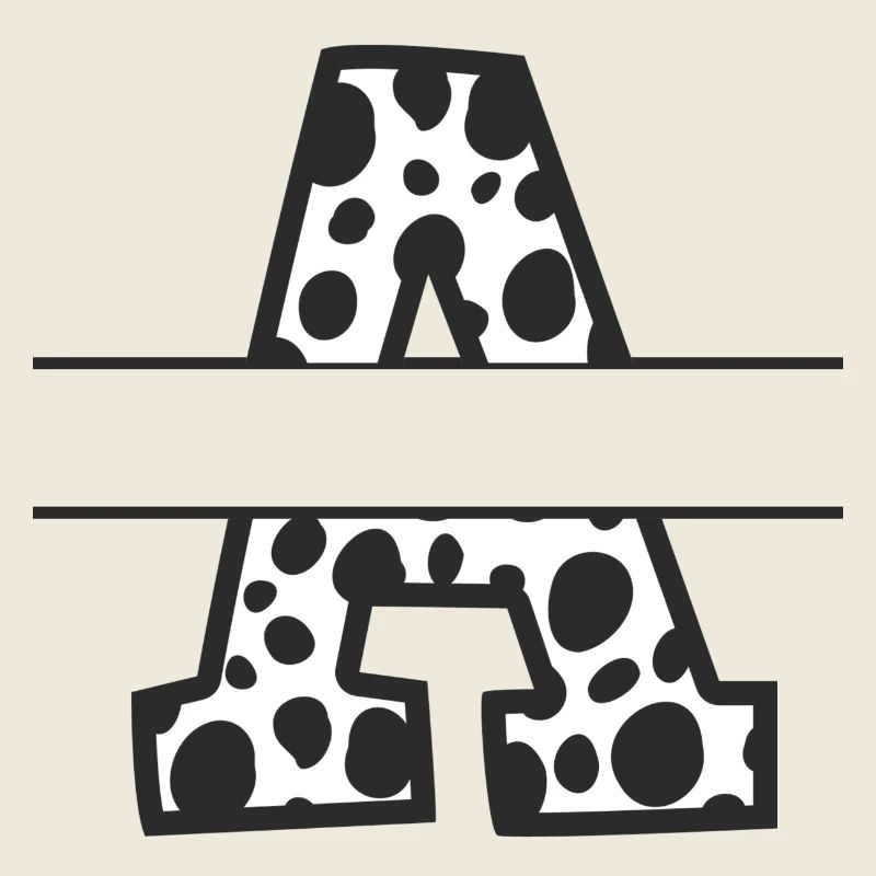 Personalisierter Kuhmusterbuchstabe