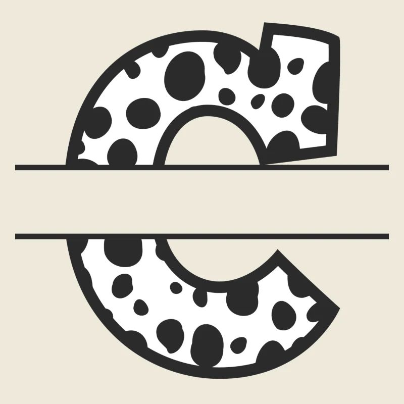 Letter C benutzerdefiniertes Kuhmuster