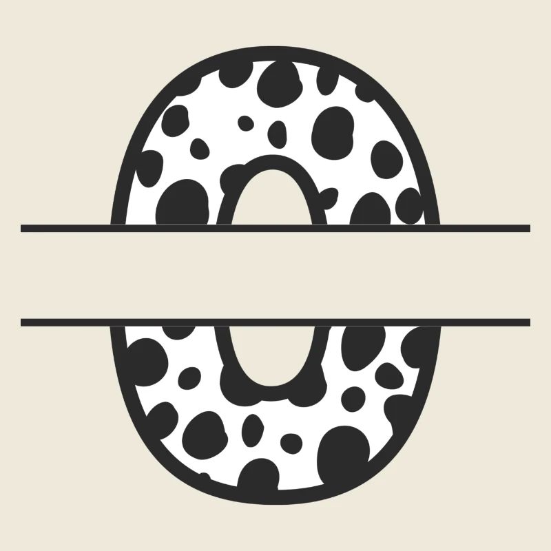 Buchstabe o Benutzerdefiniertes Kuhmuster