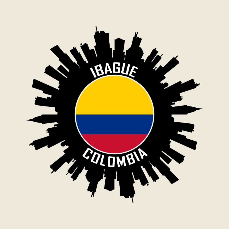 Ibague Skyline Colombie Flag Souvenir de voyage