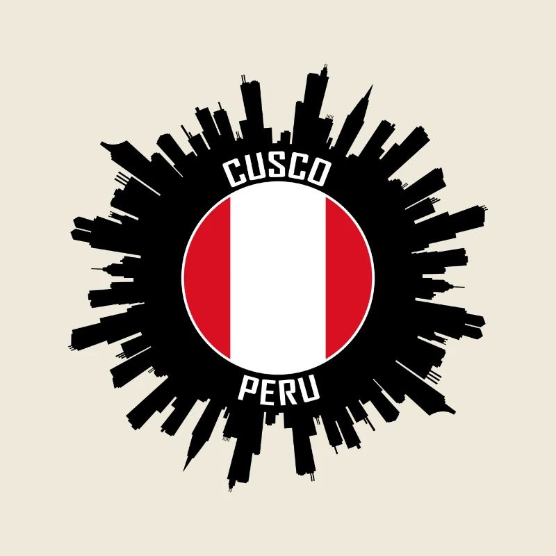 Cusco Skyline Pérou Flag Souvenir de voyage