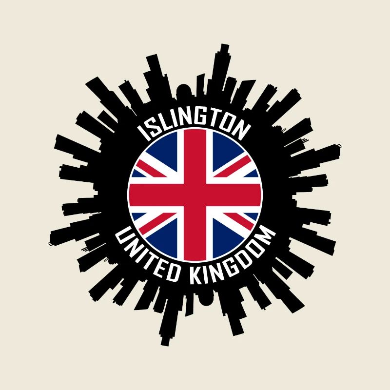 Islington Skyline Royaume-Uni Flag Souvenir de voyage