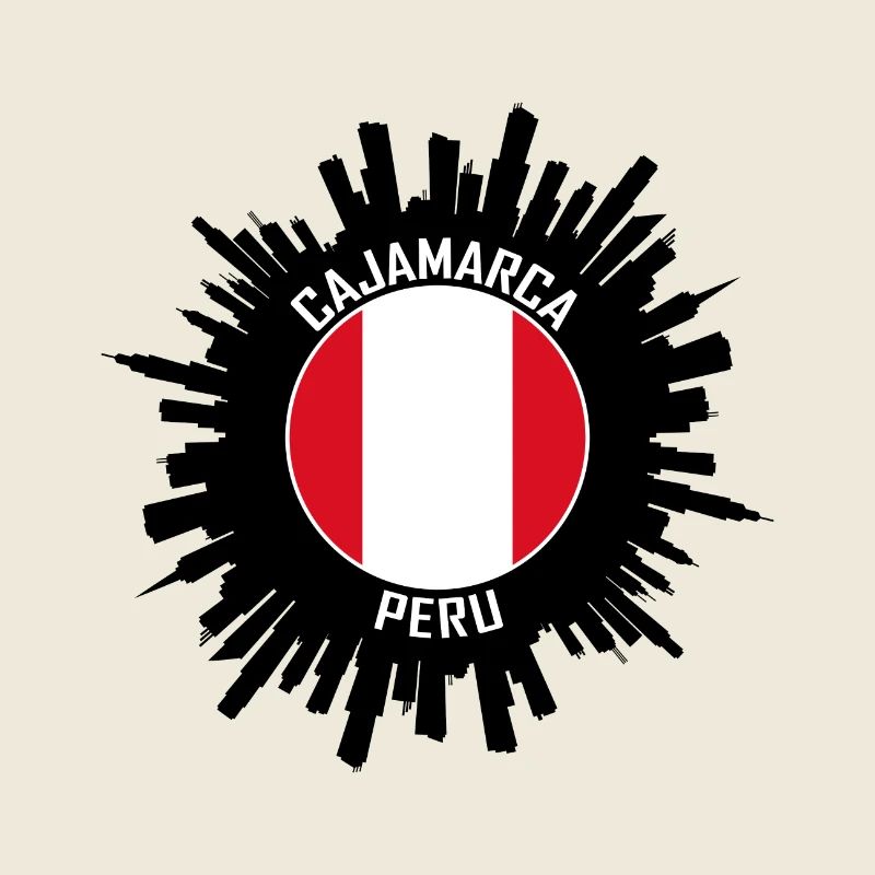 Cajamarca Skyline Peru Flagge Reise-Souvenir