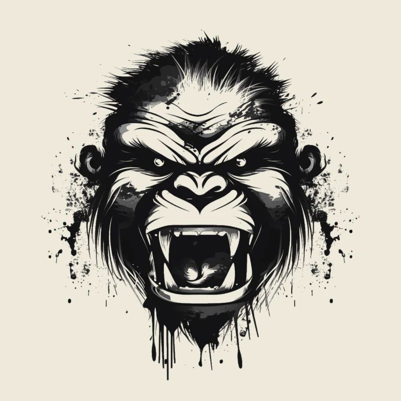 Wild and furious monkey