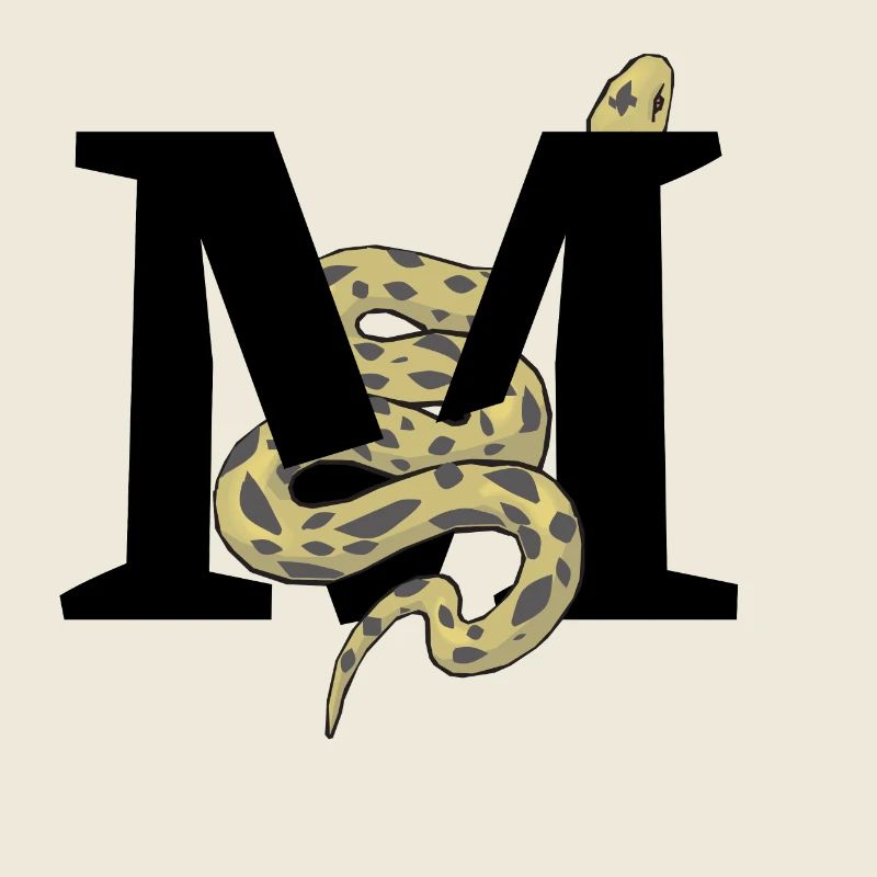 Lettre m serpent