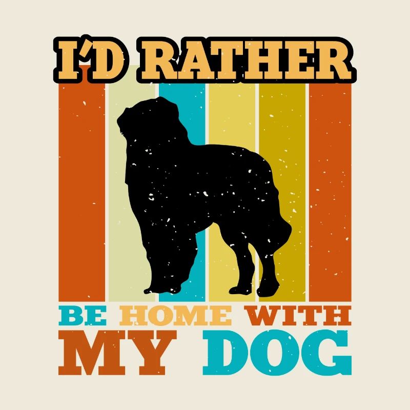 Carpathian Shepherd Dog Silhouette Retro Sunset