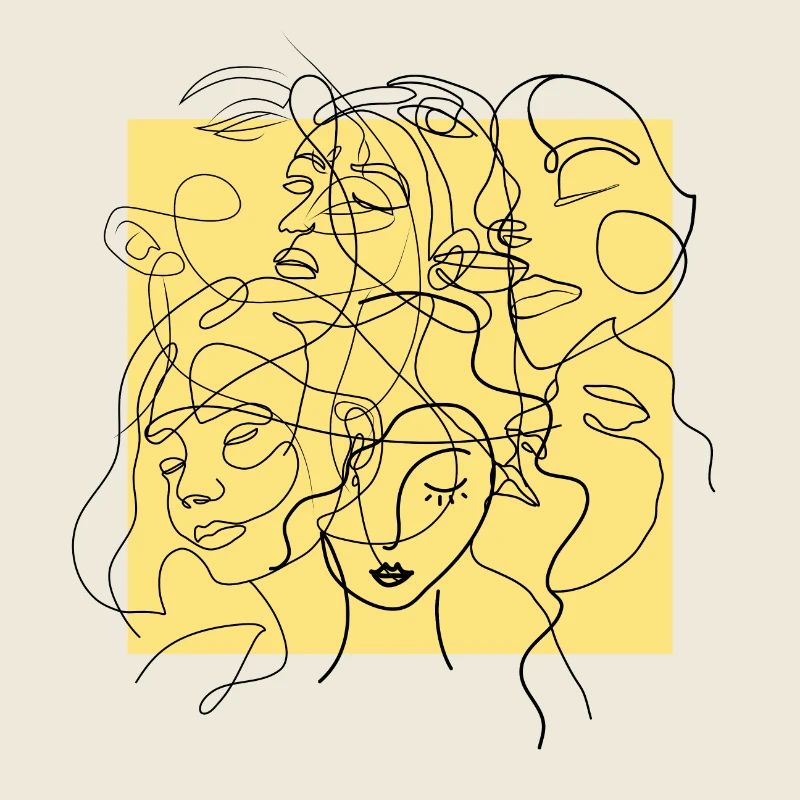 Face line yellow