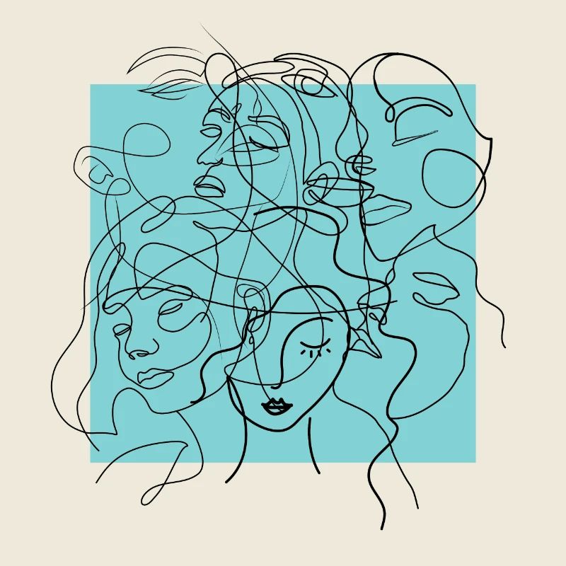 Face line blue