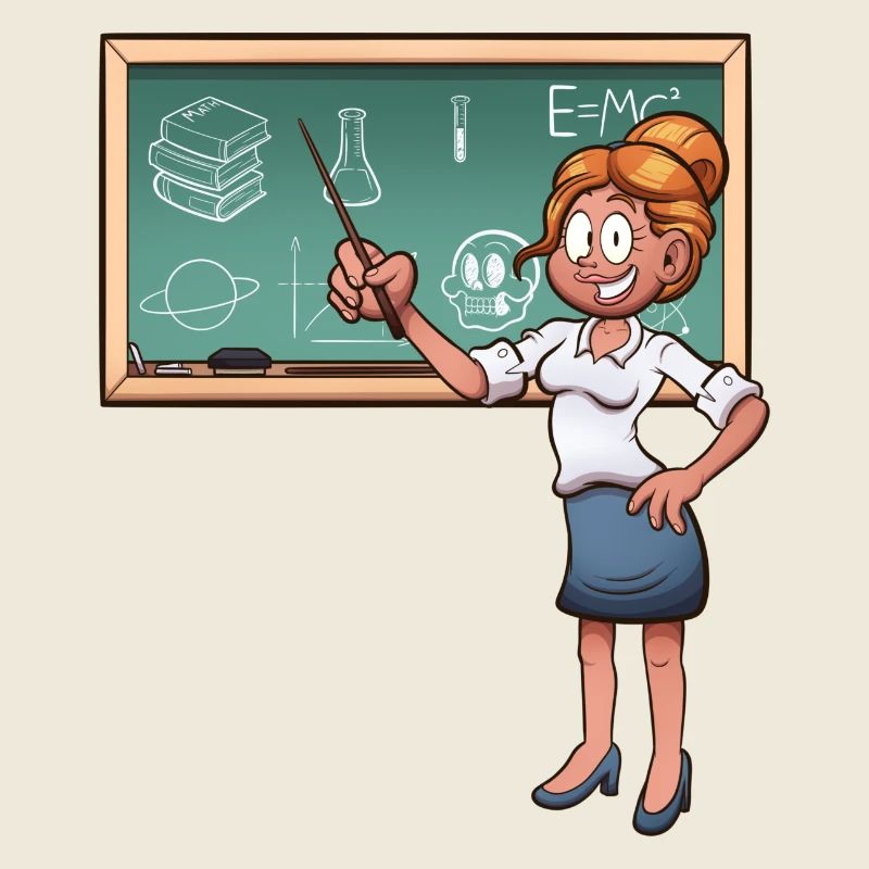 Enseignante de dessin animé