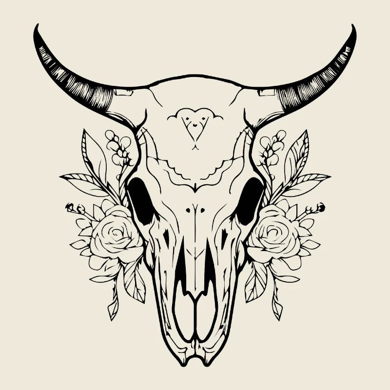 Cow Skull Boho