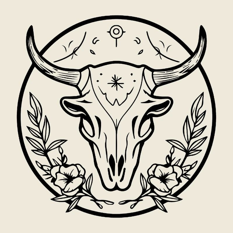 Cow Skull Boho
