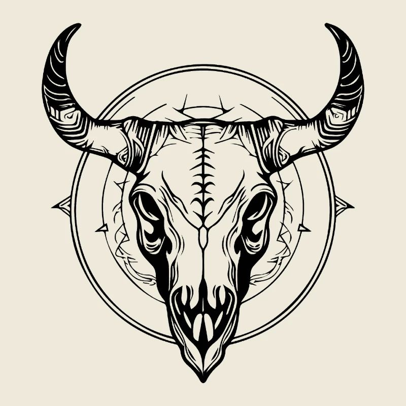 Crâne de vache Boho