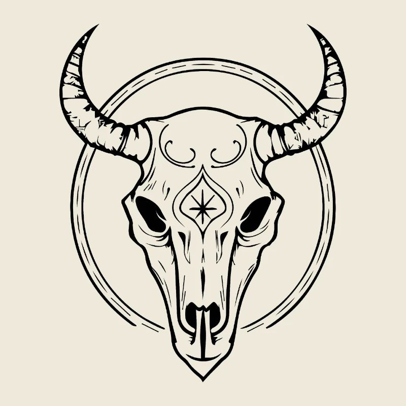 Crâne de vache Boho