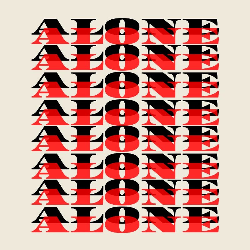Alone - Black/Red
