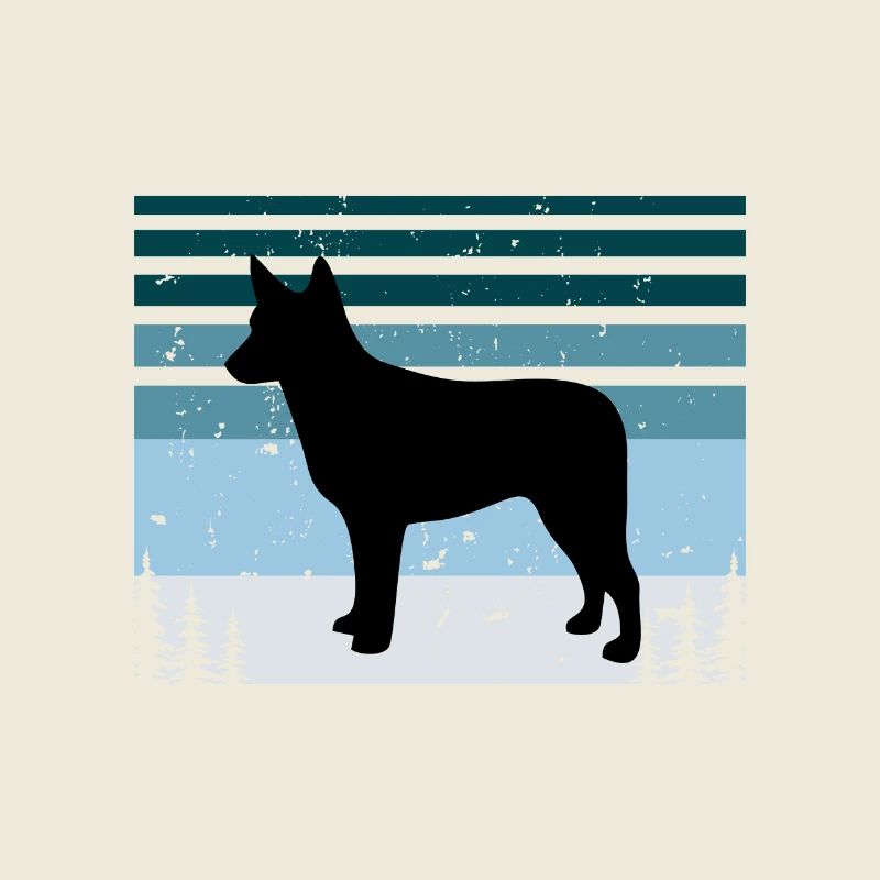Australian Stumpy Tail Cattle Dog Silhouette
