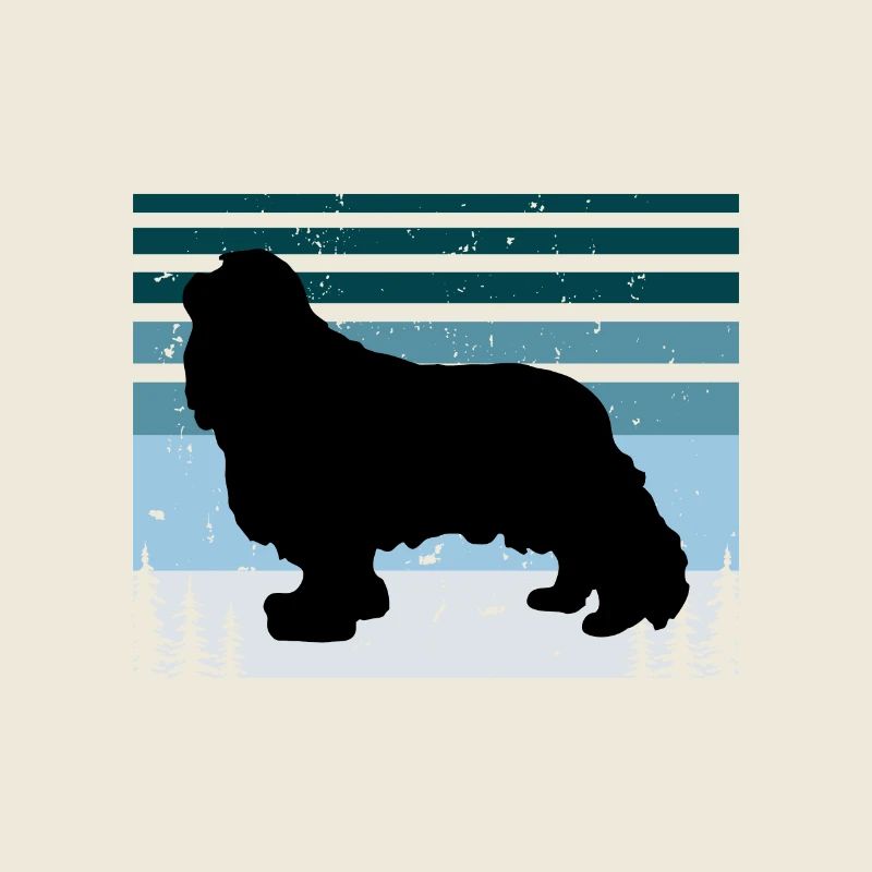 Cavalier King Charles Spaniel Dog Silhouette