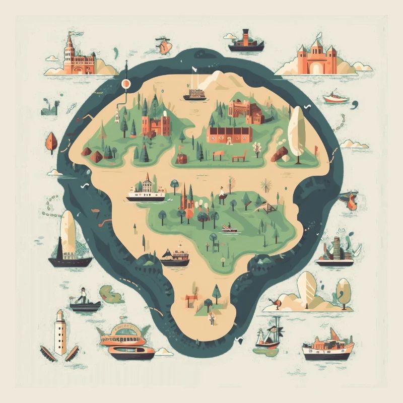 Map of an island