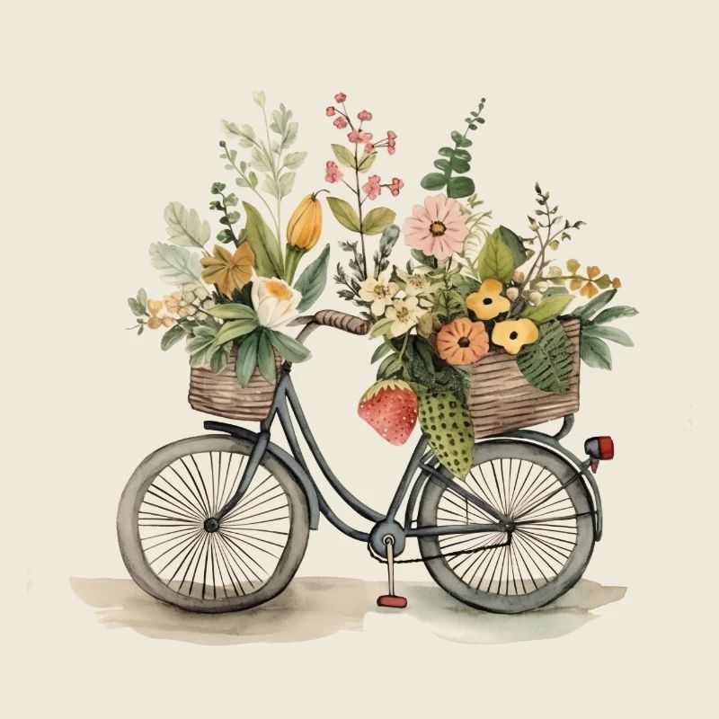 Bicycle with flowers