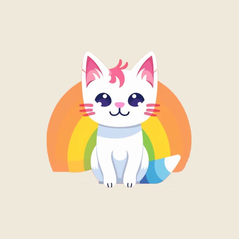 Chat arc-en-ciel