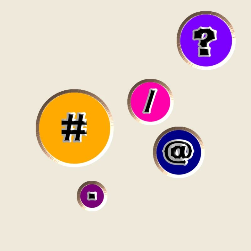 Buttons with characters