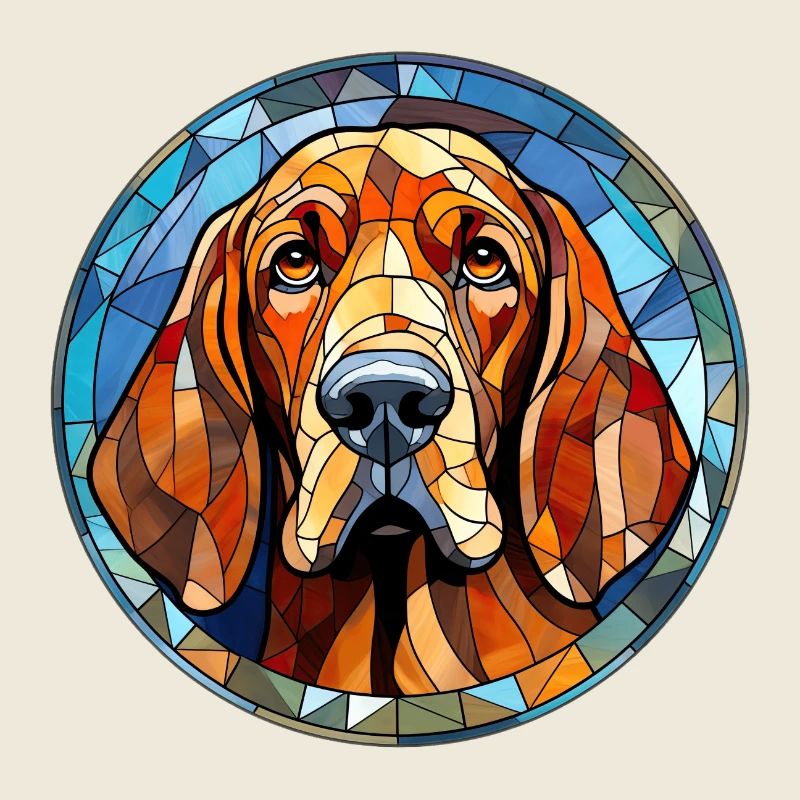 Bluthund Hunderasse Aquarellglas