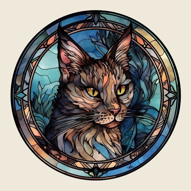 Donskoy Cat Breed Aquarelle Verre