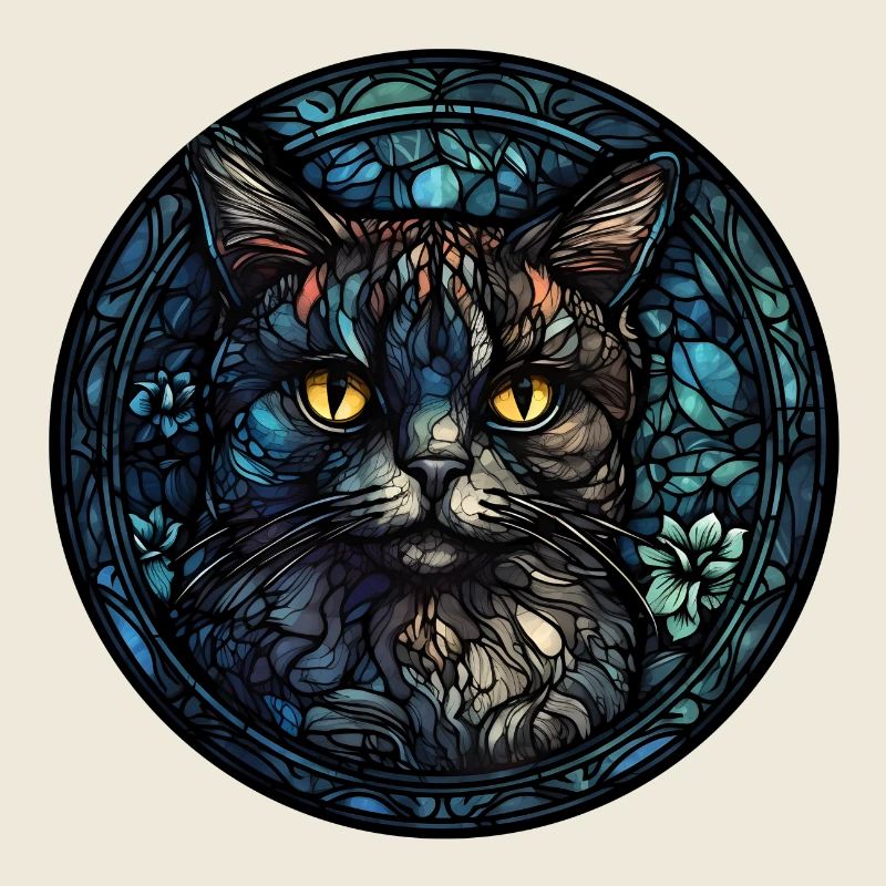 Pixie bob Cat Breed Watercolor Glass