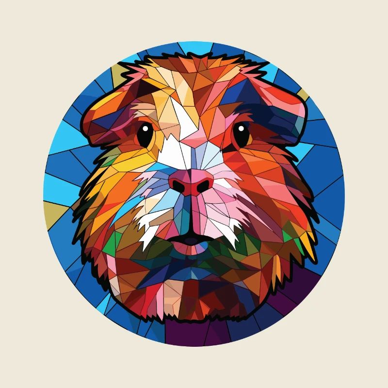 Cochon d’Inde Aquarelle colorée Illustration d’animaux