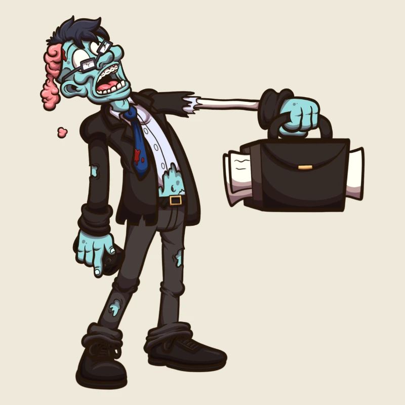 Arbeitender Zombie