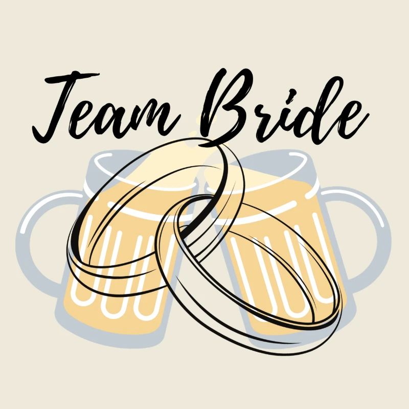 Team Bride - Junggesellinnenabschied - Bier & Ring