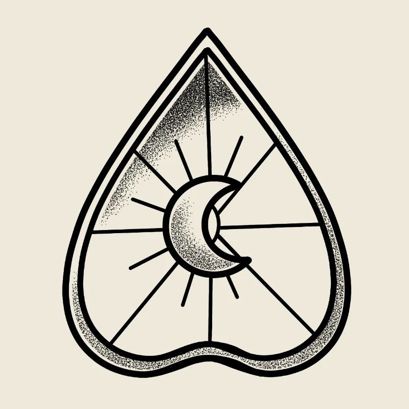 Witchcore Ouija Board Pointer mit Halbmond