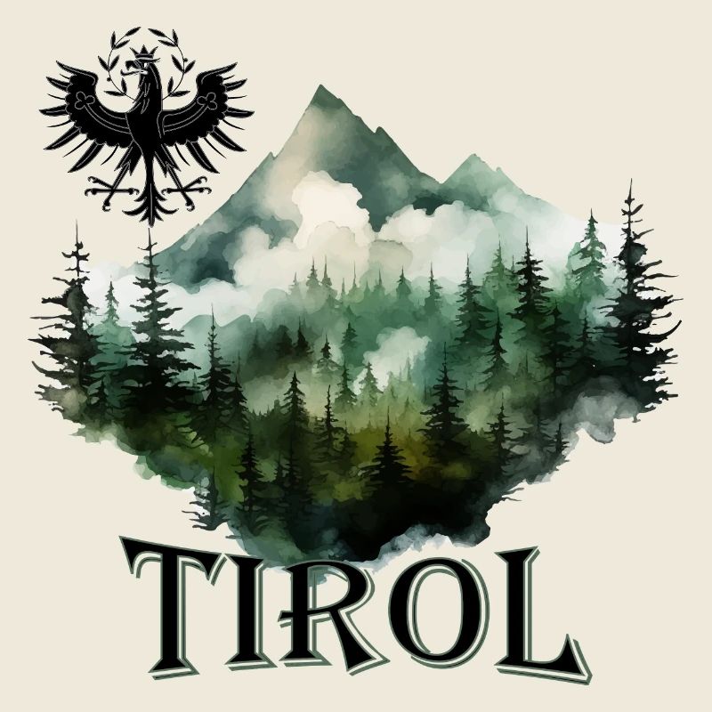 Tyrolean eagle loyal to the state of Tyrol with mountain