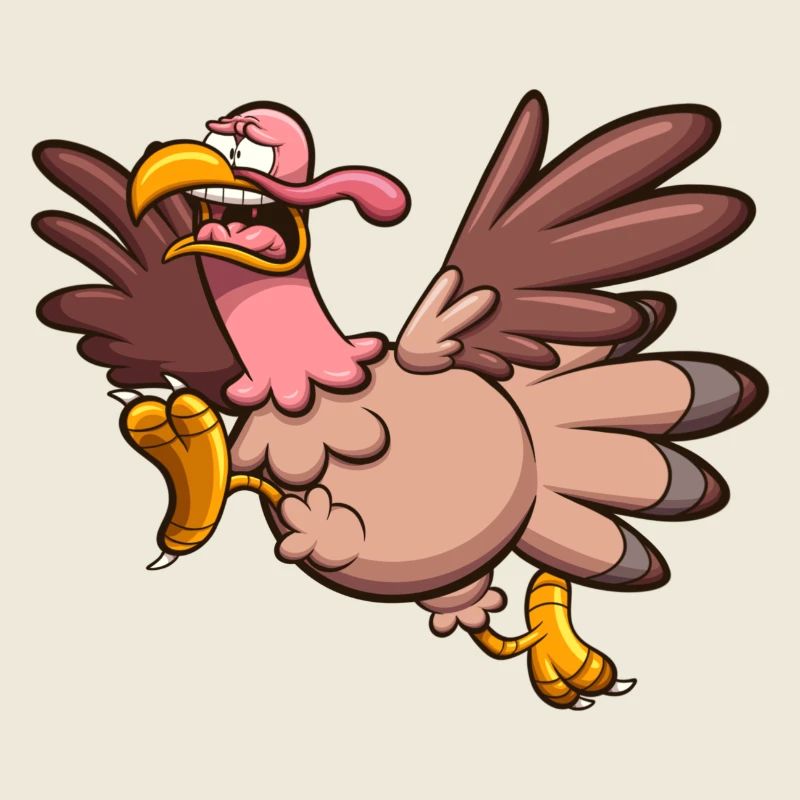 Scared Running Turkey