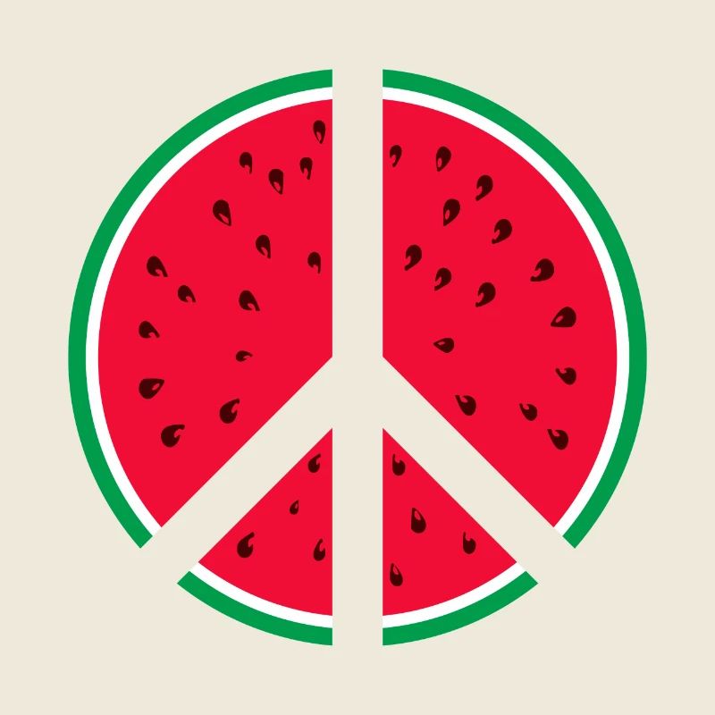 Wassermelone Peace-Zeichen