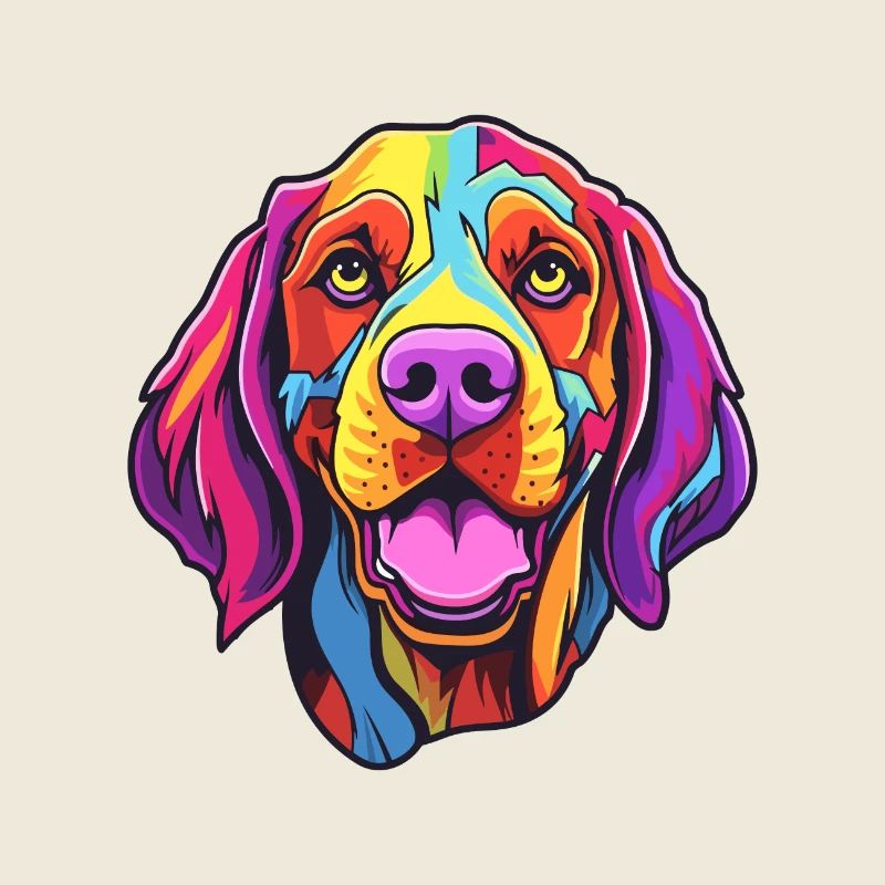 Français Gascogne Pointer chien race Cartoon Kawaii Il
