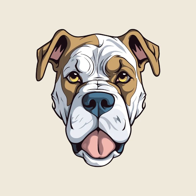 Bully Kutta Hunderasse Cartoon Kawaii Illustration