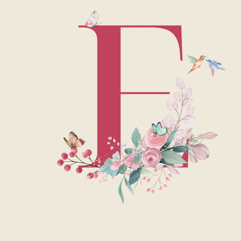 Blumenbuchstabe E - Geschenkidee