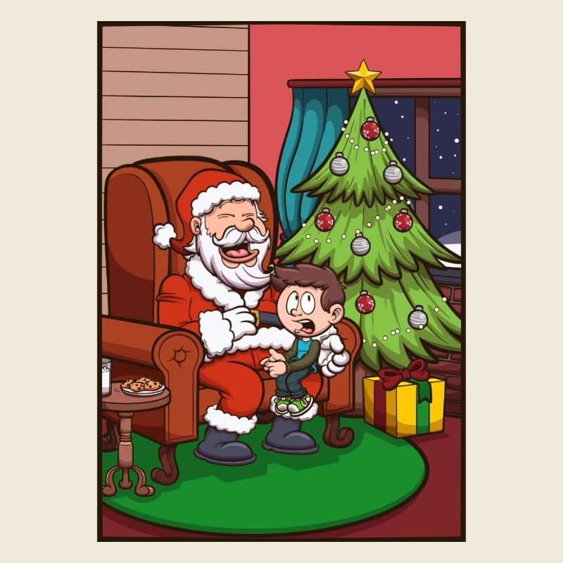 Weihnachtsmann mit Kind