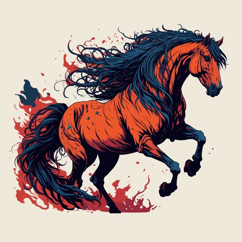 Cheval dans le style de l’anime menga