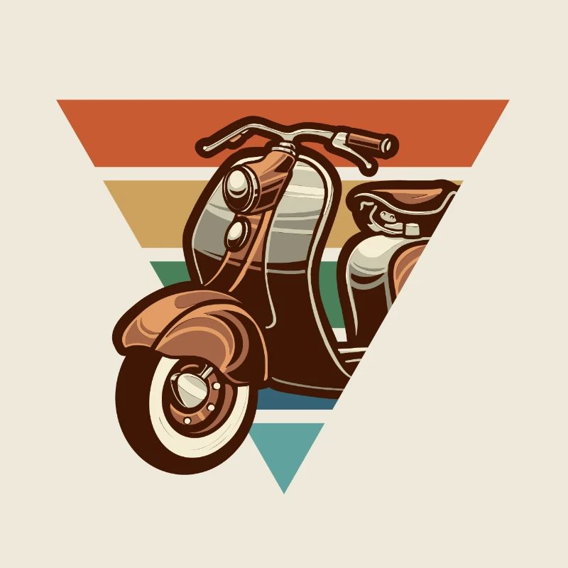 Vintage Scooter - Retro Geschenkidee