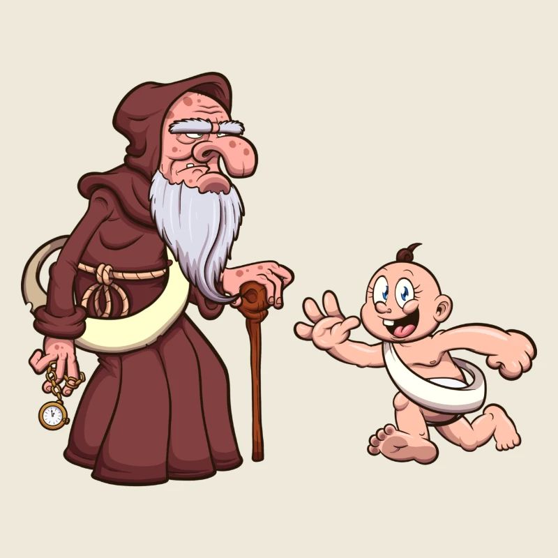 Temps du père avec le bébé du Nouvel An